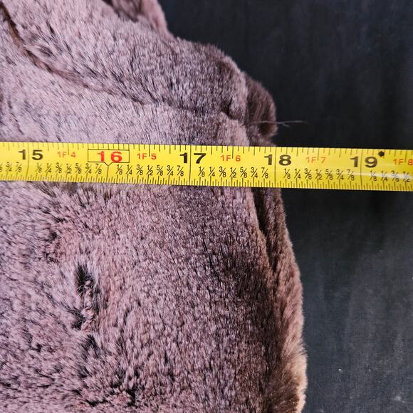 Kristen Blake Brown Faux Fur Zip Up Reversible Vest Size M Mob Wife Classic - Picture 6 of 7